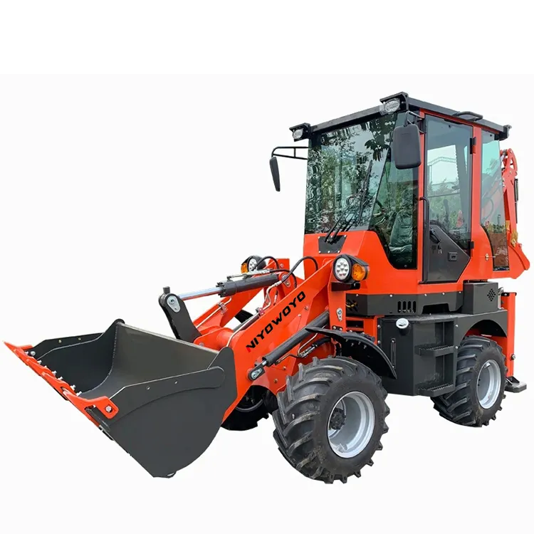 Cinese 4x4 trattore compatto terne 1 tonnellata mini terne escavatore terne trattore per azienda agricola