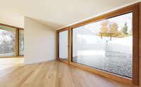 Fenêtre insonorisée à triple vitrage pour maison, fenêtre à battants en bois de style français avec moustiquaires de sécurité