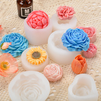 Molde de Silicona para Velas Candyer Personalizable de Alta Calidad, Libre de BPA, para Decoración DIY, Molde de Silicona con Forma de Flor para Hacer Velas