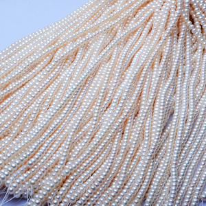 Collier de perles d'eau douce de 7-8 mm, design simple en forme de mantou, semi-fini - Product Image 1