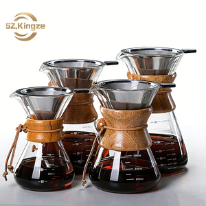 <span class=keywords><strong>Cafetera</strong></span> portátil <span class=keywords><strong>de</strong></span> vidrio <span class=keywords><strong>de</strong></span> borosilicato Kingze, 400ml, 600ml, 800ml, <span class=keywords><strong>cafetera</strong></span> italiana <span class=keywords><strong>con</strong></span> <span class=keywords><strong>filtro</strong></span> - Product Image 1