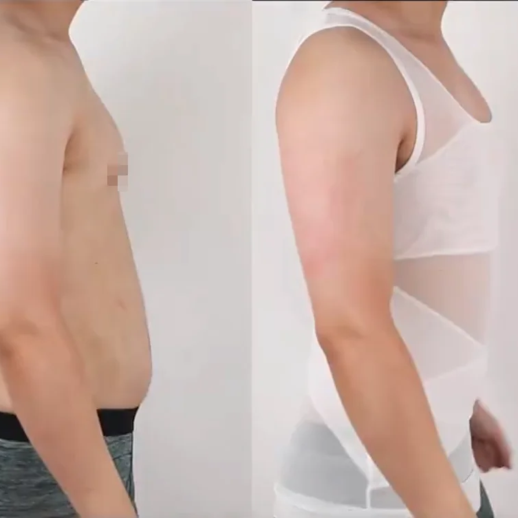 Men's Tummy-Control Seamless Shaping Vest (LJ-LI-028): colour and size-option reference for private-label production