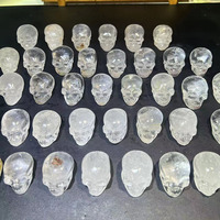 Mini crânes en quartz naturel de haute qualité, pierres de guérison, sculptures de crânes Feng Shui pour la décoration