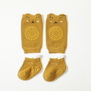 بيع بالجملة لطيف مجموعة الجوارب طفل رضيع الركبة منصات القطن الزحف الاطفال مع السيطرة - Product Image 3