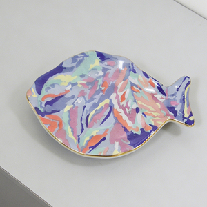 Assiette à poisson en céramique irrégulière pour mariage, ensemble de mini-assiettes rectangulaires en céramique pour hôtels - Product Image 1