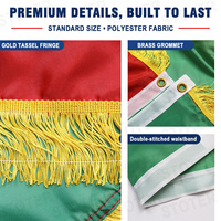 Drapeau personnalisé en polyester double face Uruguay Soleil de Mai pour la Fête de l'Indépendance, bannière extérieure anti-UV et anti-plis