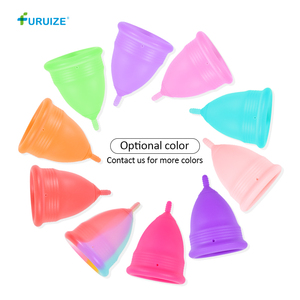 Ağır akış adet fincan tıbbi sınıf silikon kadın silikon menstrüel kupalar kullanımlık adet sevimli fincan - Product Image 4