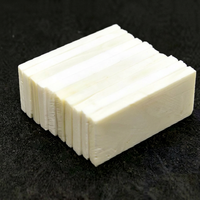 High Density White Bone Nut Blank Material for Guitar and Bass Setup with Smooth Brushed Finish for Custom