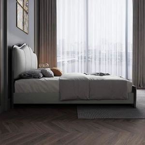 आधुनिक अमेरिकी बेडरूम फर्नीचर लक्जरी चमड़े की लाइट फ्रेम रानी/किंग आकार बिस्तर युवा बच्चों के लिए नरम बिस्तर - Product Image 3