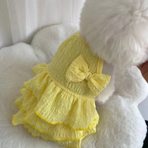 Vestido de Verano Transpirable Estilo Coreano para Mascotas, Corte Princesa, Colores Macaron, para Perros y Gatos - Product Image 2