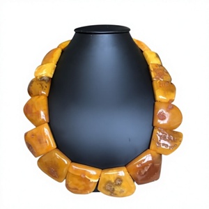 Nouveau collier multirangs en perles d'ambre, pierres naturelles, design élégant, bijou unisexe, accessoire de mode pour femme, idéal pour mariage et fête - Product Image 2
