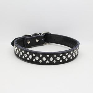 ปลอกคอแมวและสัตว์เลี้ยงหนังแท้ประดับพลอยเทียม,ปลอกคอสุนัขและแมวดีไซน์ใหม่พร้อมกระดิ่งสำหรับสัตว์เลี้ยงลูกสุนัข - Product Image 2