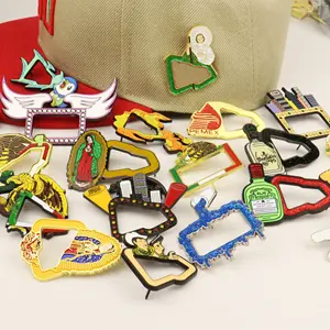 Wholesale Pop Rap accessories metal hat clip anime baseball hat chain Mexican hat pin badge in stock