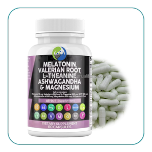 Ausreson OEM Todo en 1 Halal Melatonina Suplementos herbales relajantes 10mg 200mg Magnesio Ayuda a dormir Necesita cápsulas de melatonina - Product Image 2