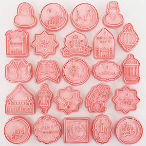 Eid Mubarak <span class=keywords><strong>emporte</strong></span>-pièces avec tampon à piston moule à biscuits islamique musulman étoile lanterne lune Ramadan <span class=keywords><strong>emporte</strong></span>-pièce en plastique EID - Product Image 4