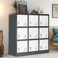 Casier en métal gris pour la maison et le bureau Armoire d'organisation scolaire pour étudiants et enfants pour le salon