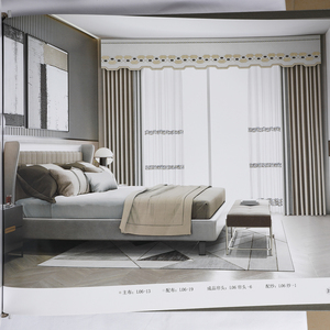 Benutzer definierte Größe Ripple Fold Typ Blackout und schiere Hotel Drapery Fix-Plissee feuerfesten Vorhang - Product Image 3