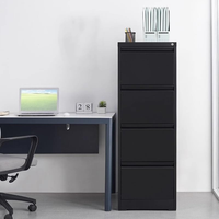 Meuble de rangement mobile moderne en acier à 4 tiroirs réglables pour bureau, école, hôpital, salle de sport