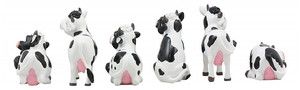 Juego de 6 Figuras de Resina de Vacas, Figuras de Vacas Bovinas Lindas y Extravagantes, Coleccionables de Animales de Granja, Praderas Rurales - Product Image 4