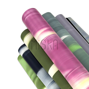 Tapete de Yoga y Pilates Personalizado de Goma Ecológica Antideslizante de la Marca Miska, Teñido Anudado Reciclado, PU 006, Rosa Natural Beige - Product Image 2