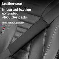 YECAI Housse de ceinture de sécurité de voiture en cuir souple 2 points de luxe, protection d'épaule anti-rayures respirante universelle pour la sécurité automobile
