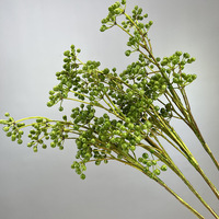 Branche de baies artificielles en mousse orange, verte et bleue, légère, en soie, écologique, multi-pièces, pour la décoration intérieure