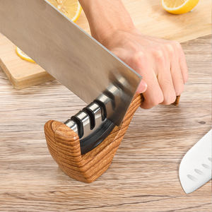 <span class=keywords><strong>Pierre</strong></span> à aiguiser en 3 étapes, aiguiseur manuel de couteaux de cuisine en <span class=keywords><strong>diamant</strong></span> avec base en caoutchouc antidérapant, vente en gros - Product Image 3