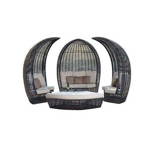 Design à la mode et exquis meubles en rotin extérieur fauteuil roulant salon <span class=keywords><strong>lit</strong></span> en rotin extérieur <span class=keywords><strong>lit</strong></span> en rotin - Product Image 1