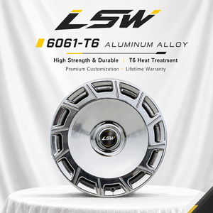 LSW LS8045 Universal Custom Forged Alloy Wheel Retro <b>Polished</b> Chrome <b>Car</b> Rim Custom Offset PCD - Product Image 4