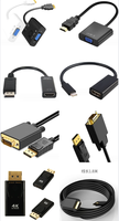 Adaptador HDMI Macho a VGA Hembra Personalizado OEM, Conversor HDMI a VGA de 1080P, Cable de Audio y Video HDMI para Computadora Portátil y Televisor de Alta Definición