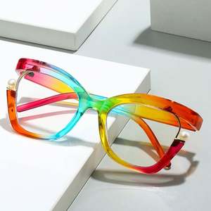 Gafas con Logotipo Personalizado 2025, Monturas Elegantes de Perlas Coloridas con Protección Anti Luz Azul, Montura Grande, Estilo Ojo de Gato para Mujer - Product Image 4