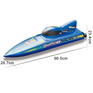 เรือเทอร์โบเจ็ทมอเตอร์ไร้แปรงถ่านกันน้ำความเร็วสูง 60 ม./ชม. พร้อมรีโมทคอนโทรล 2.4G รุ่น SJY-TX949 ของเล่นฤดูร้อนพร้อมแบตเตอรี่ในตัว - Product Image 4