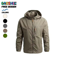 Veste tactique imperméable en softshell pour homme, coupe-vent, vêtements de travail pour la chasse et la pêche, veste tactique