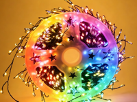 Sternenförmige Feuerwerkslichter Silber Grün Kupferdraht LED Funkelnde Lichterkette für Weihnachten Hochzeit Party Garten Girlande Festival Dekoration