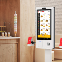Kiosque de paiement de commande tactile mural Installation de kiosque tactile automatique de restaurant de 21.5 pouces wondos/système android
