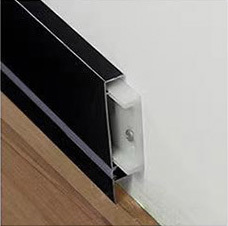 Perfil LED de Aluminio Moderno de 80 mm, Rodapié Antirrayaduras <span class=keywords><strong>para</strong></span> Apartamento, Cocina, Hotel, <span class=keywords><strong>Baño</strong></span>, Color Negro - Product Image 6