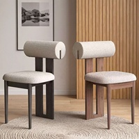 Chaise Hippopotame Vintage de Style Français en Bois Massif de Luxe pour Solutions de Restaurant et de Maison