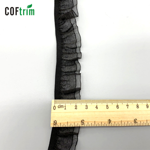 Quảng Châu Nhà Máy Bán Buôn Hai Lớp Đàn Hồi May Ren Trim Xếp Li Đàn Hồi Ren Ban Nhạc Bodysuit Ren Trắng - Product Image 4