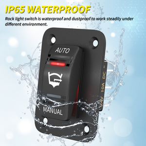 Panneau de commande de pompe de cale manuelle 3 voies 12V 20A pour bateau et marine, étanche IP65, avec interrupteur à bascule SPDT marche/arrêt/marche et double LED - Product Image 3