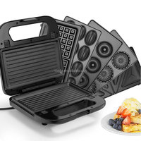 Aifa Donuts Baker Mini Gâteau et Quiche Taiyaki 3 en 1 Trois Disques Amovible Dessert Snack Maker Gaufrier