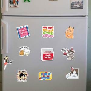 Carte de visite magnétique en papier au design Art Déco personnalisé, aimant de réfrigérateur, légère, imperméable, de forme ovale, cadeau publicitaire promotionnel - Product Image 4