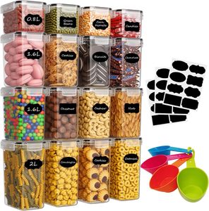 Transparent Rectangle PET <b>Plastic</b> Injection Molded Food <b>Storage</b> Jar Custom Logo Sealed Design Sustainable Kitchen Container - Product Image 2