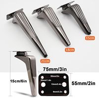 Pieds de canapé en fer robustes en forme de L, accessoires de quincaillerie pour table basse, meuble TV, salle à manger et cuisine – Style décontracté et luxueux