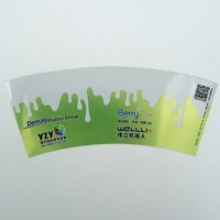 Impression en héliogravure personnalisée, effet holographique métallique, étiquette IML (In-Mold Label) de qualité alimentaire pour gobelet en plastique PP pour thé au lait