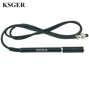 KSGER STM32 OLED Soldering Station Iron Tips Repair Tools Silicone Cable Welding GX12-5 T12 Handle Kits Aluminum Alloy Handle