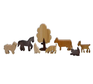 Set di Giocattoli Educativi in Legno con Animali della Fattoria per Bambini da 5 a 7 Anni, Decorazione Artigianale - Product Image 6
