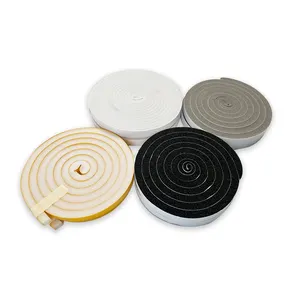 Tira de sellado de goma de espuma, banda de sellado de espuma de PVC, PU, Neopreno, SBR, PE, EPDM, con respaldo adhesivo, celda cerrada/abierta