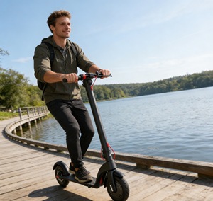 <span class=keywords><strong>Trottinette</strong></span> électrique pliable pour adultes et adolescents, moteur haute performance 350W, batterie longue autonomie, système de freinage double, transport facile pour les trajets quotidiens - Product Image 4