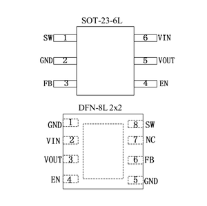 Convertisseur boost Chipown AP3128A 1 MHz 10 LED, pilote de LED blanc haute efficacité en boîtier SOT23-6/DFN-8 - Product Image 4