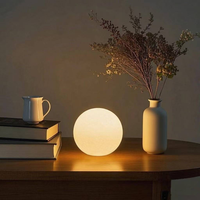 Lampe de sol sphérique LED rechargeable par USB avec télécommande, 16 couleurs, intensité réglable, lampe d'ambiance lumineuse pour intérieur, IP65